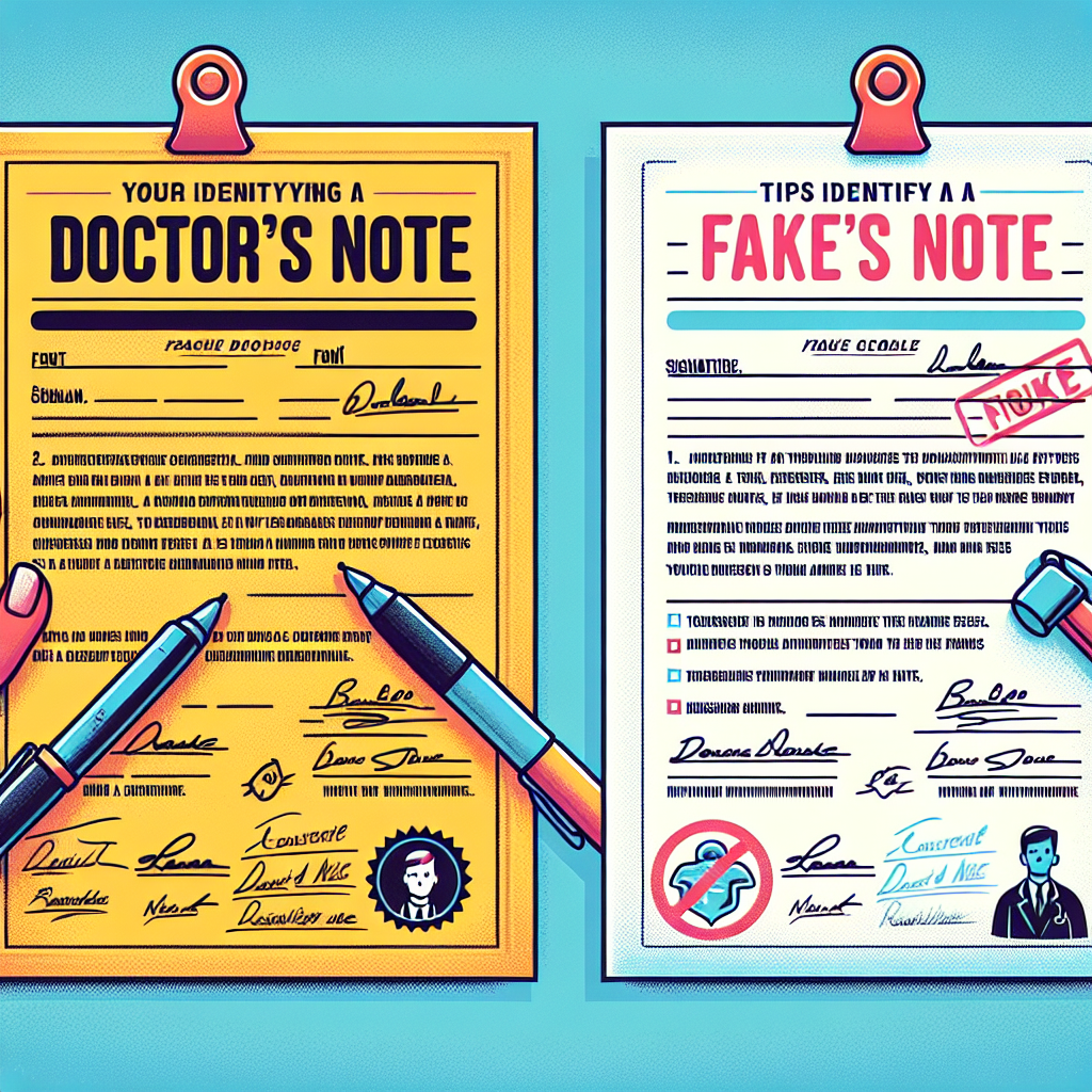 Confusing Medical Notes Tips for Spotting a Fake Doctor’s Note - Ai Doctors Notes Fast